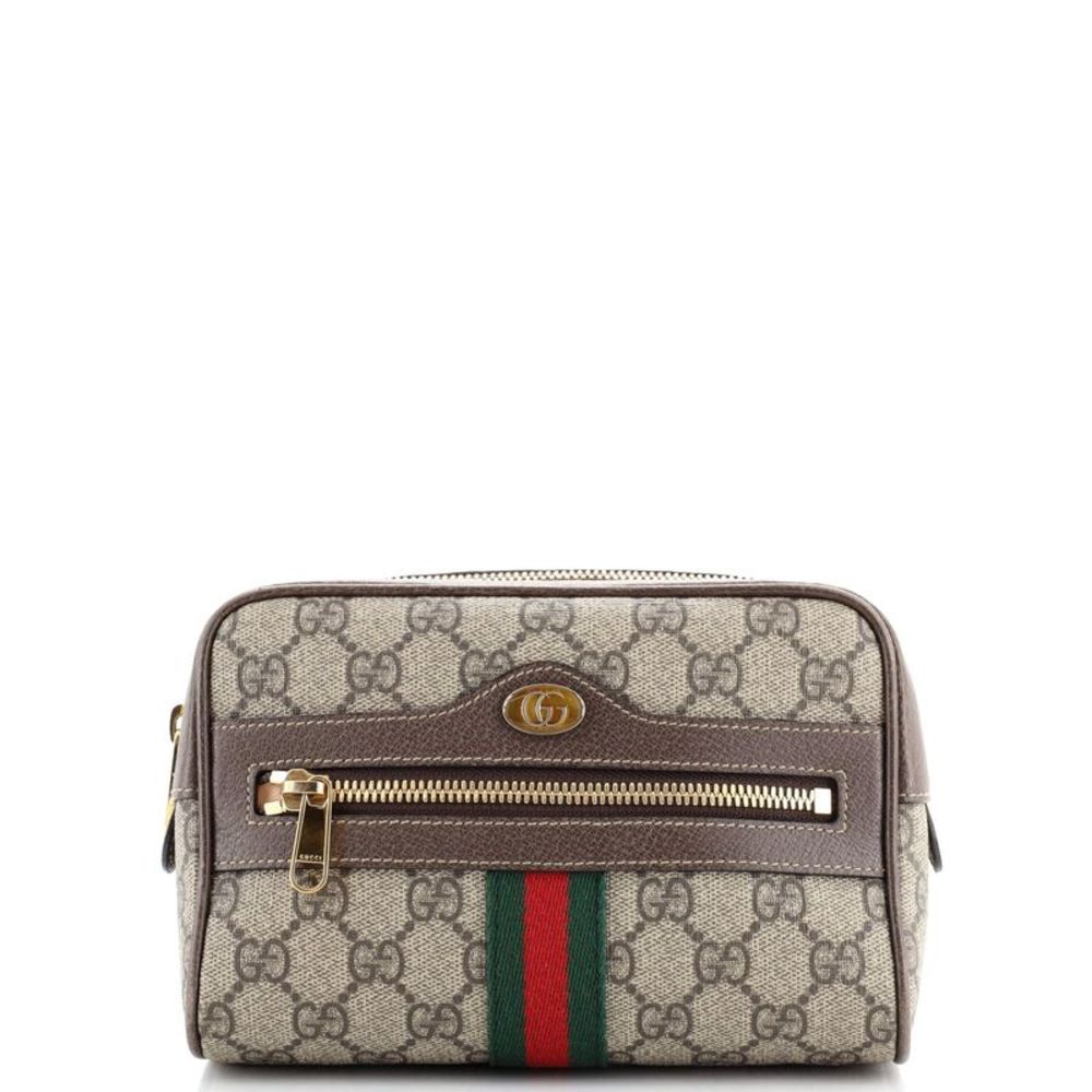 Gucci Ophidia Belt Bag GG Coated Canvas Small 85 Brown